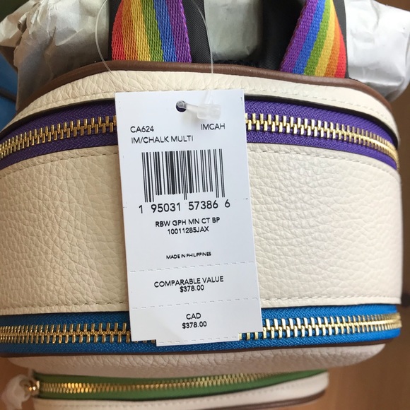 🌈 Coach Mini Court Backpack With Rainbow Coach - Picture 11 of 11
